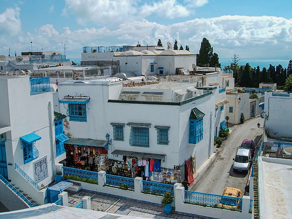 Up On the Rooftop -- Sidi Bou Said, Tunisia