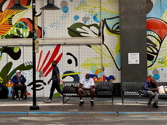 In Front of the Mural
