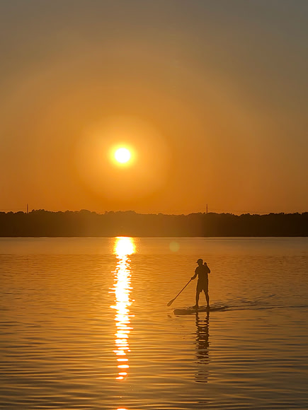 Paddling into the Sunset