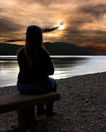 Peaceful Sunset -- Whitefish Lake, Montana