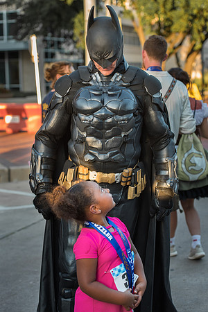 Batman with Girl in Pink