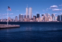 Twin Towers from Ellis Island